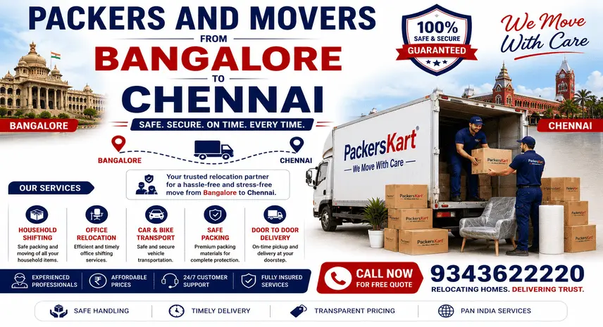 Packers and Movers Bangalore to Chennai Charges