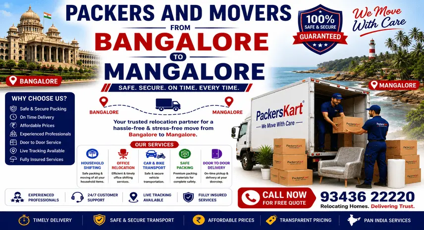 Packers and Movers Bangalore to Mangalore Charges