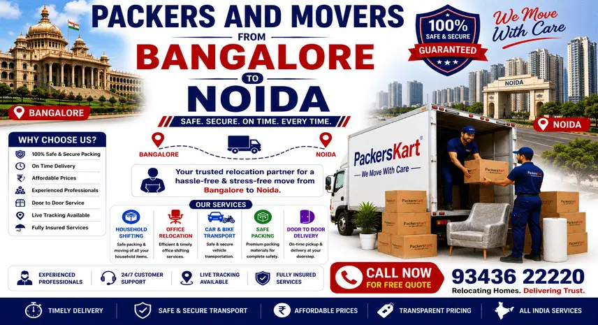 Packers and Movers Bangalore to Noida Charges