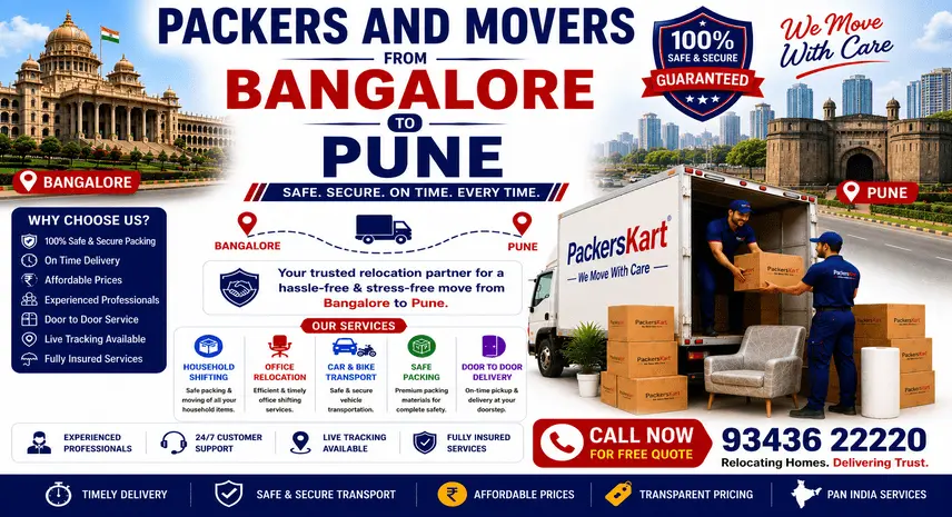Packers and Movers Bangalore to Pune Charges
