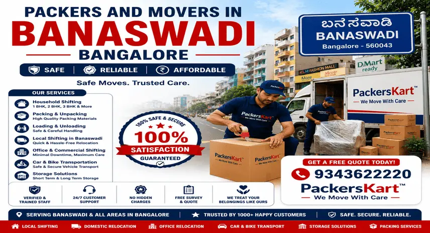 Packers and Movers in Banaswadi, Bangalore