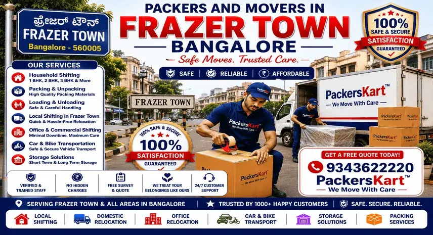 Packers and Movers in Frazer Town, Bangalore
