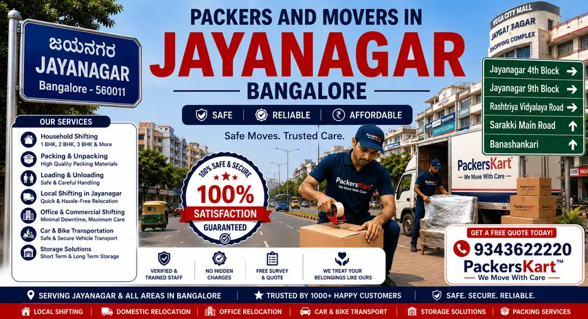 Packers and Movers in Jayanagar Bangalore
