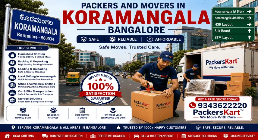 Packers and Movers in Koramangala Bangalore