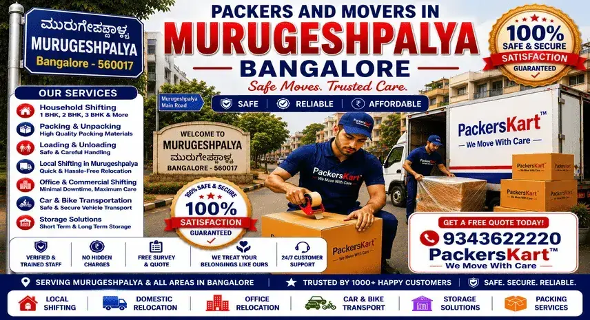 Packers and Movers in Murugeshpalya, Bangalore