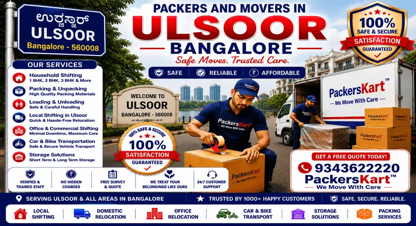Packers and Movers in Ulsoor Bangalore