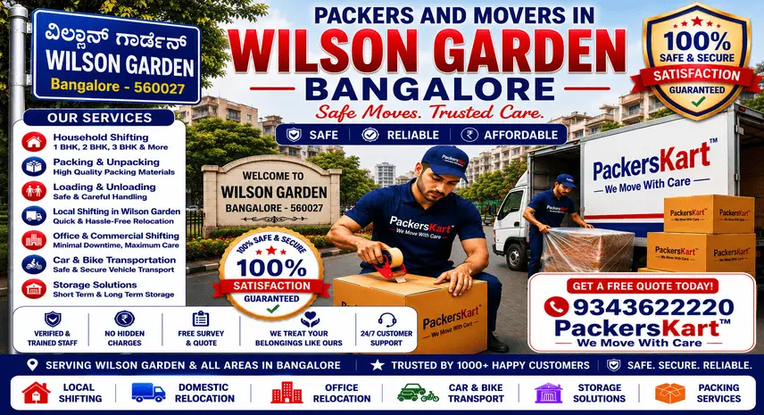 Packers and Movers in Wilson Garden Bangalore